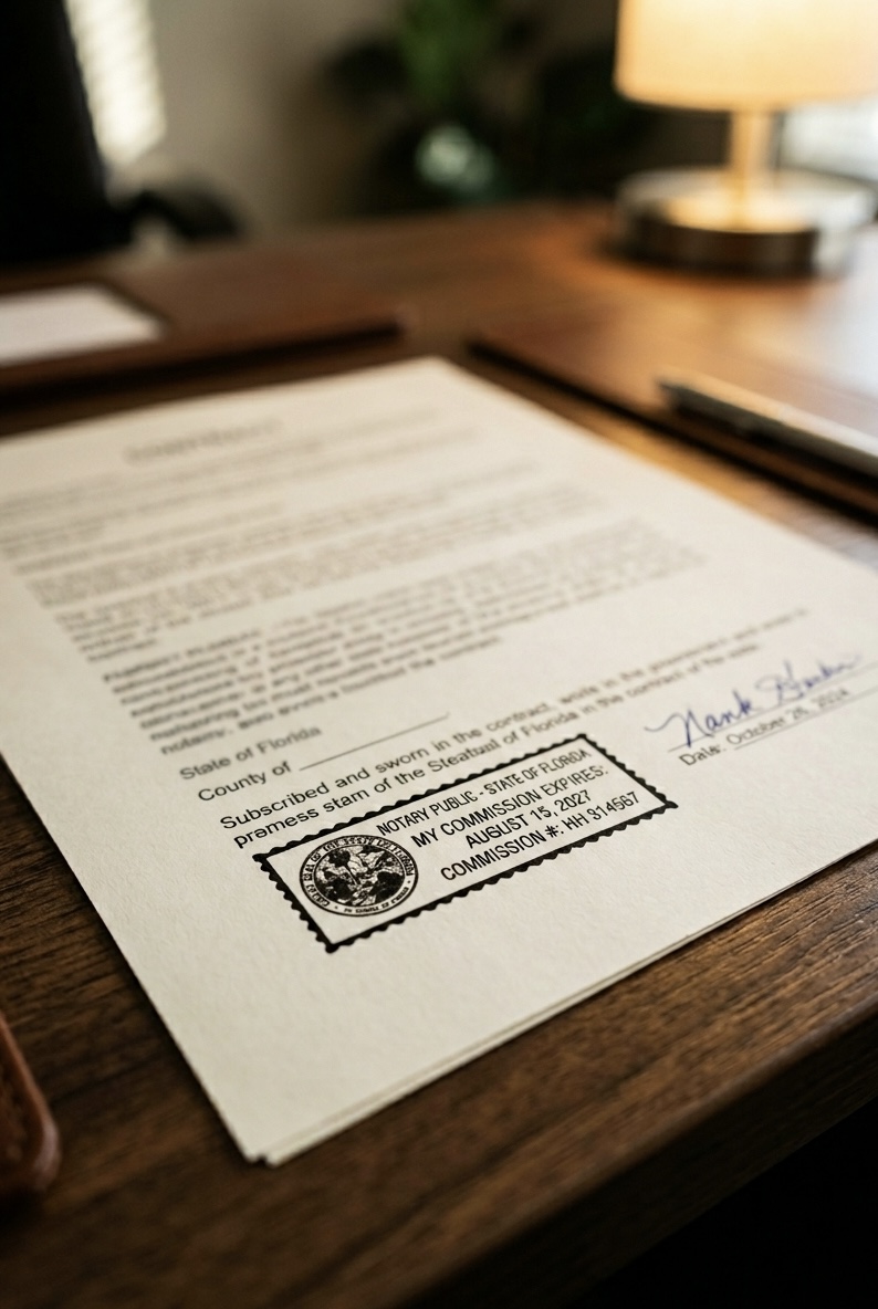 Palm Beach County mobile contract notary — multi-party agreement notarization at your home or office