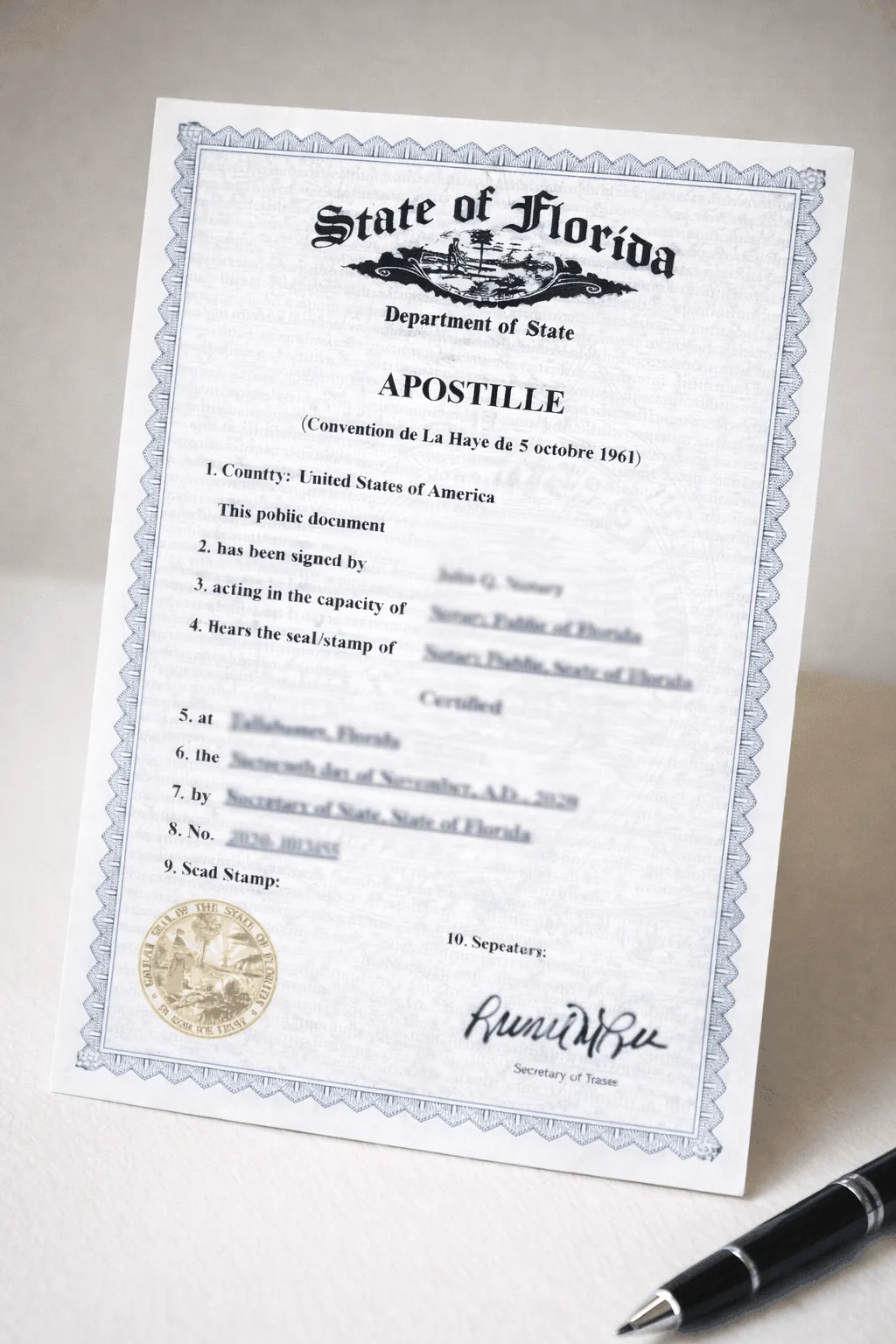 Palm Beach County vital records authentication and apostille document preparation